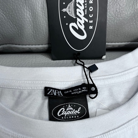 NWT - Zara x Capital Records Men’s Short Sleeve Pocket Tee - Size XL - Picture 6 of 7